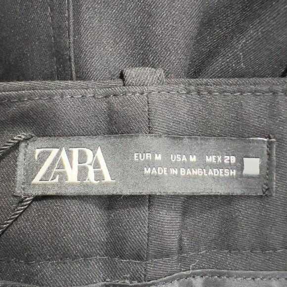 ZARA Original Women's High Waist Buttoned Black Pants /Trousers Size M NWT - Picture 6 of 9